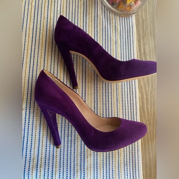 Miu Miu Women's  Suede Purple Classic Heels Shoes Size 36 - Picture 2 of 13